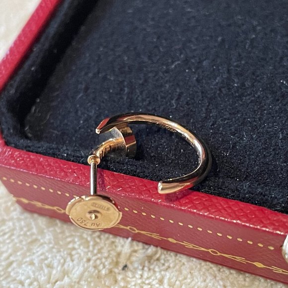 CARTIER Juste Un Clou 18k RG Earrings - Picture 10 of 10